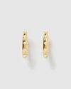 Izoa Aria Hoop Earrings Gold Pearl