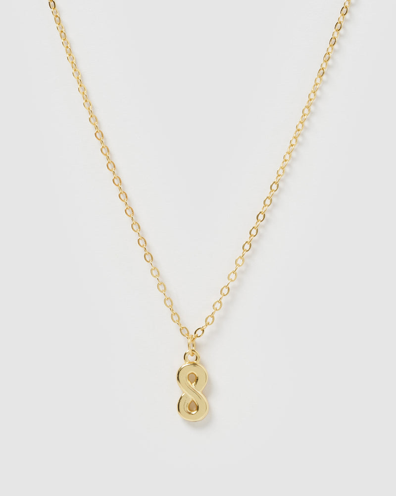 Izoa Number 8 Necklace Gold