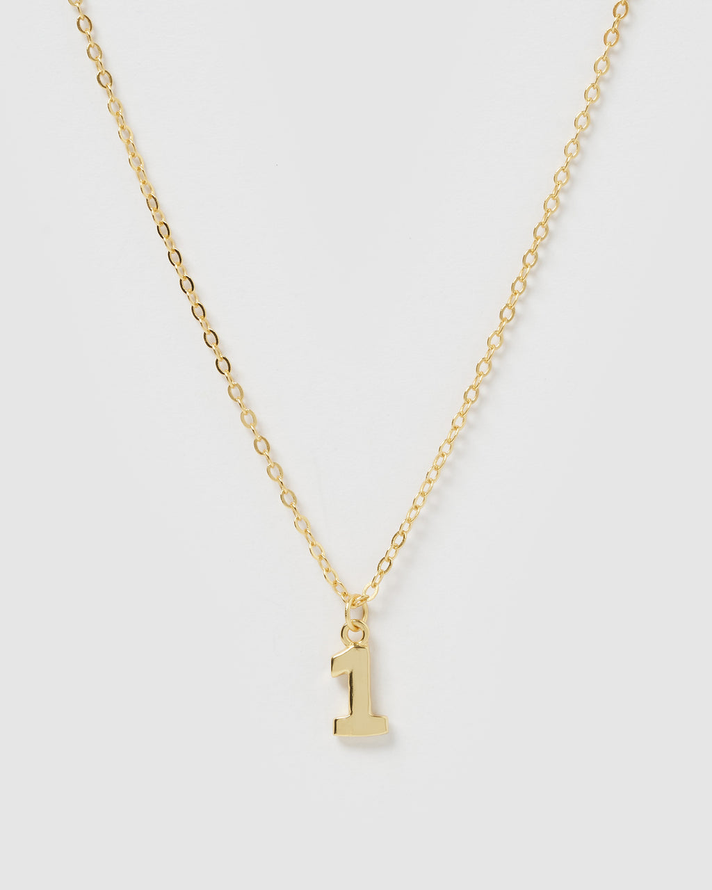 Izoa Number 1 Necklace Gold