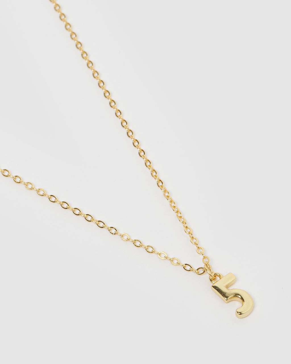 Izoa Number 5 Necklace Gold