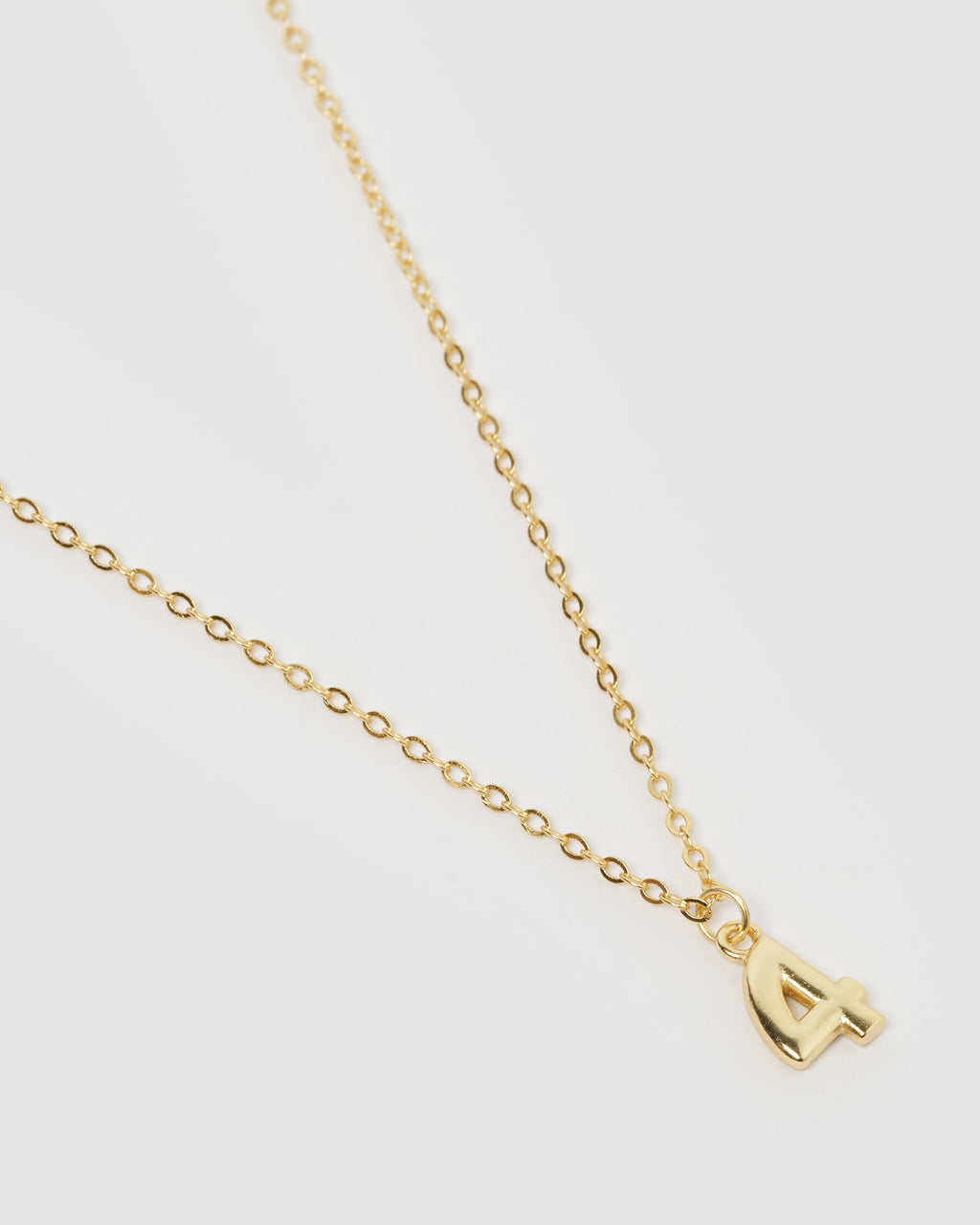 Izoa Number 4 Necklace Gold