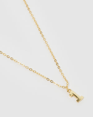 Izoa Number 1 Necklace Gold