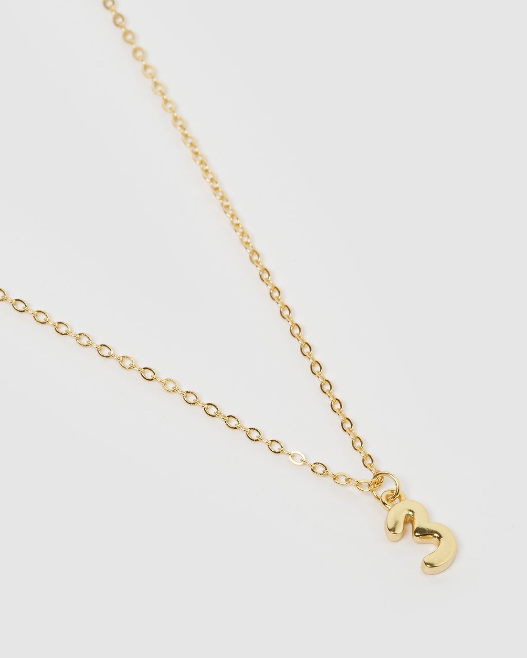 Izoa Number 3 Necklace Gold