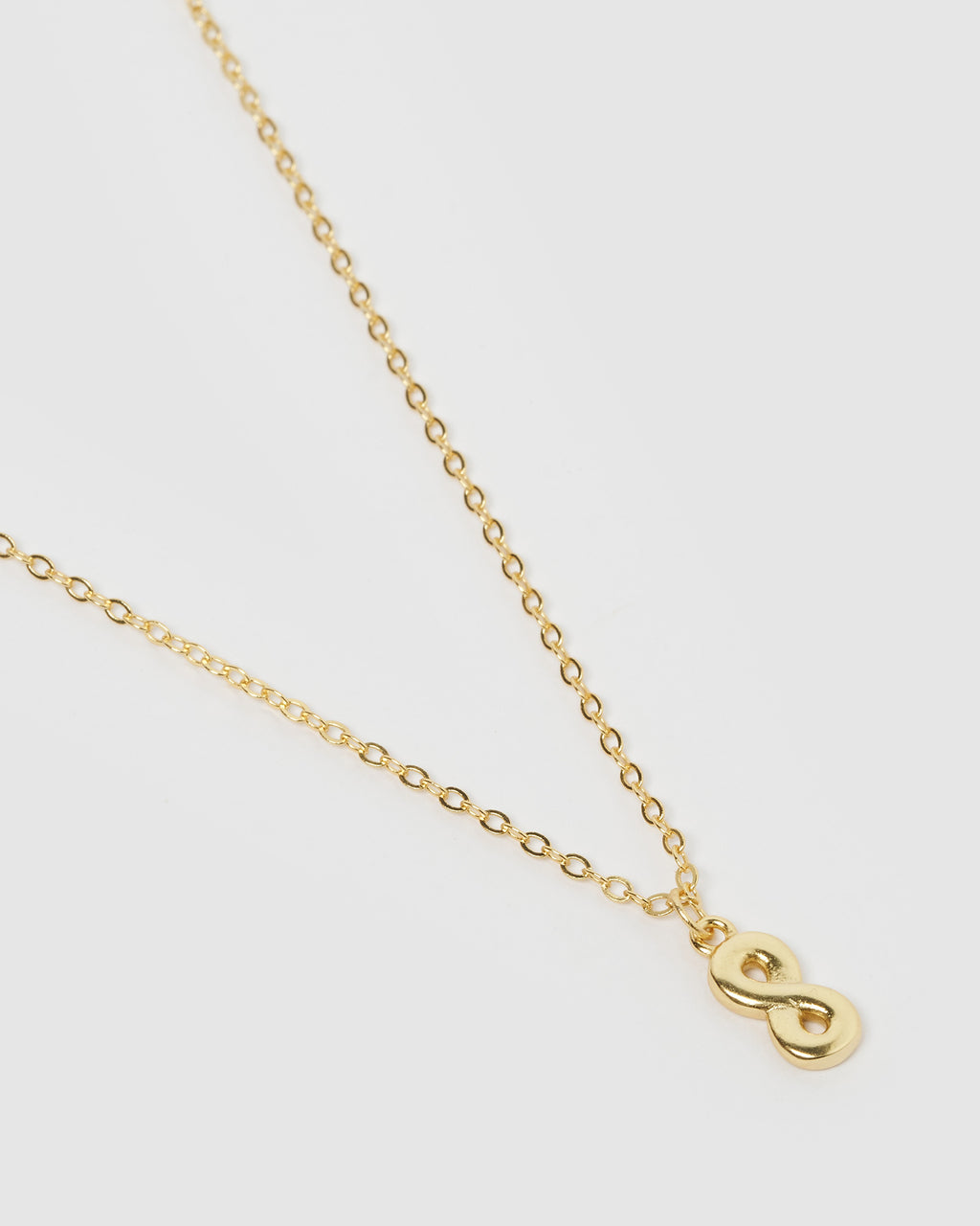 Izoa Number 8 Necklace Gold