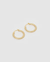 Izoa Alexa Hoop Earrings Gold