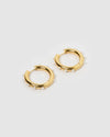Izoa Aria Hoop Earrings Gold Pearl