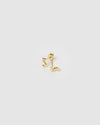 Izoa Number 5 Stud Earrings Gold