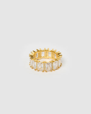 Izoa Aaliyah Ring Gold Clear