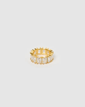 Izoa Aaliyah Ring Gold Clear