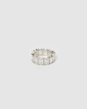 Izoa Aaliyah Ring Silver Clear