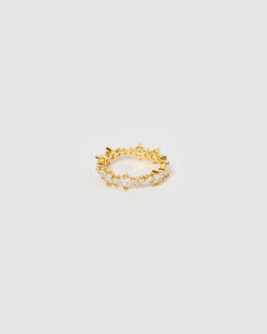 Izoa Lyla Ring Gold Clear