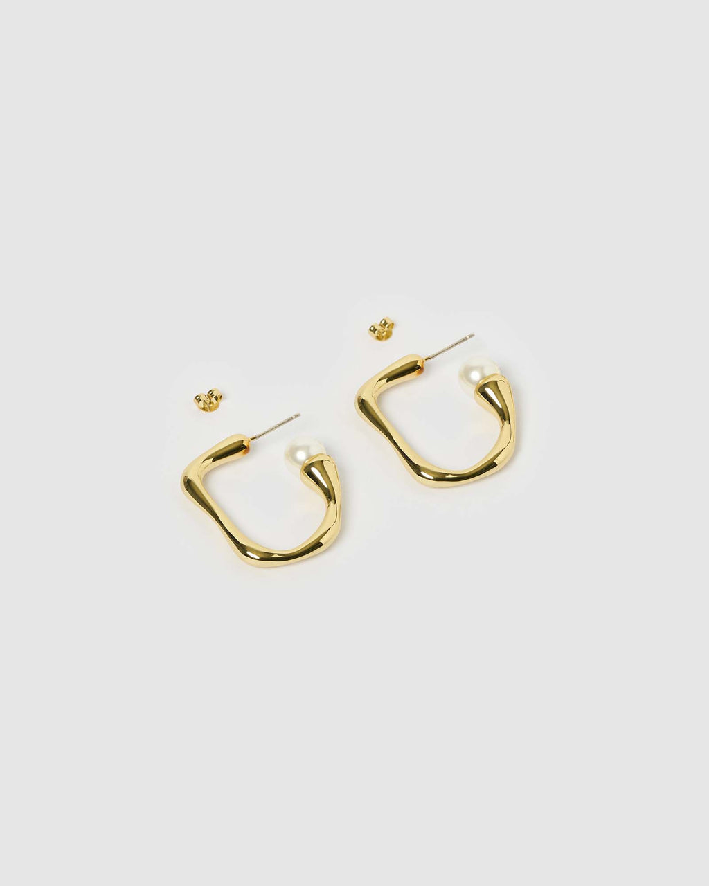 Izoa Brielle Earrings Gold Freshwater Pearl