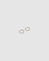 Izoa Angela Huggie Earrings Silver