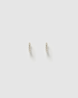 Izoa Angela Huggie Earrings Silver