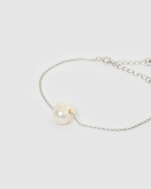 Izoa Coral Bracelet Silver Pearl