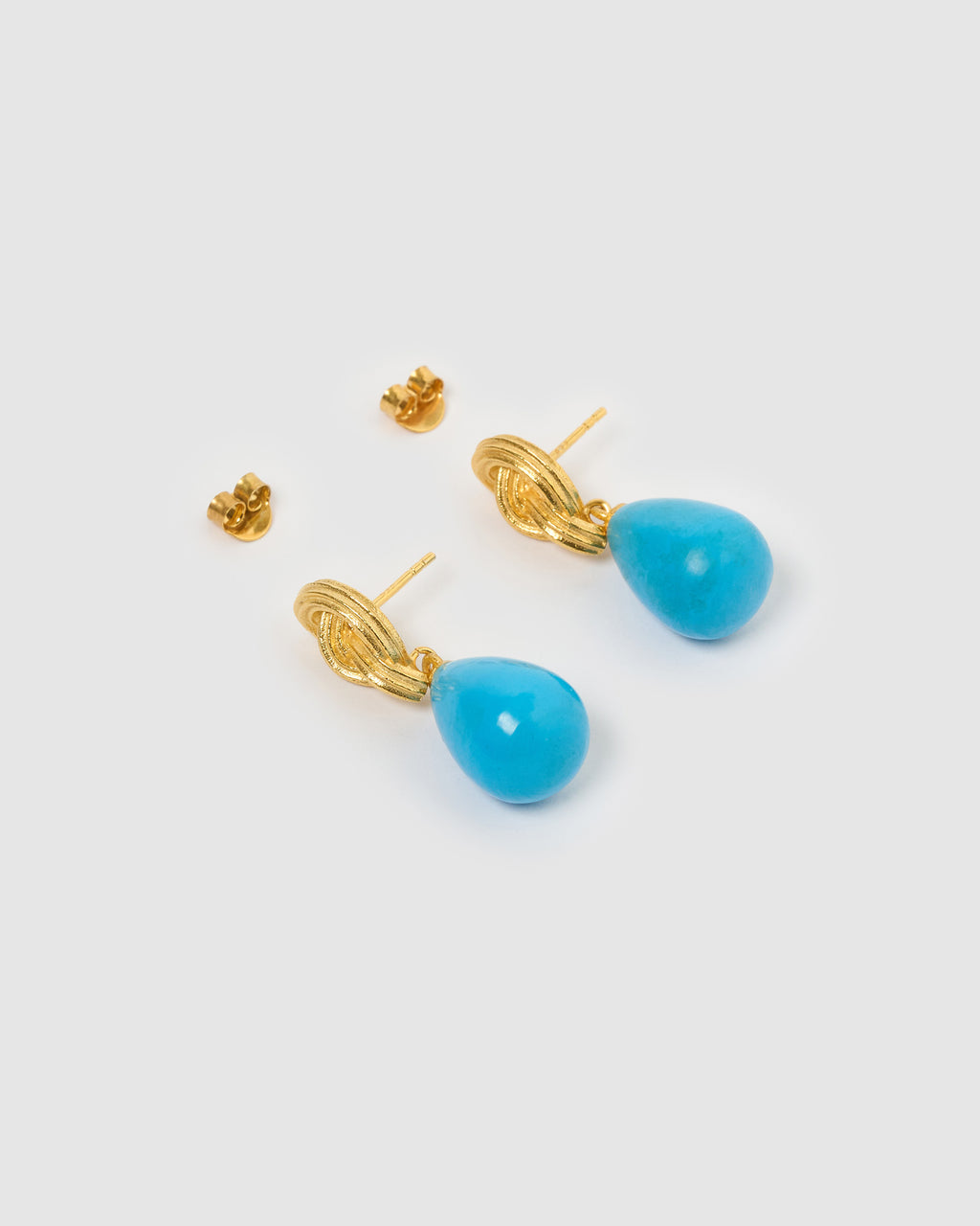 Izoa Petra Earrings Blue Gold