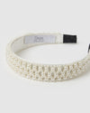 Izoa Ebony Headband White