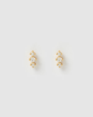 Izoa Natasha Stud Earrings Gold