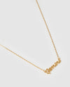 Izoa Gemini Written Star Sign Necklace Gold