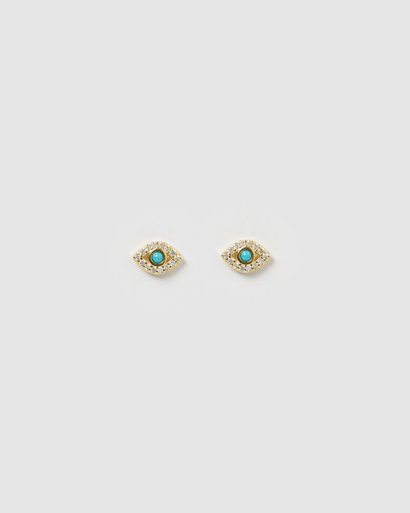 Izoa Rima Eye Stud Gold