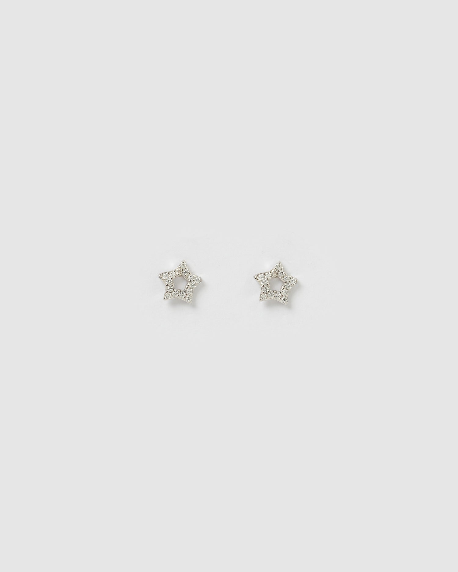 Izoa Roro Star Earrings Silver