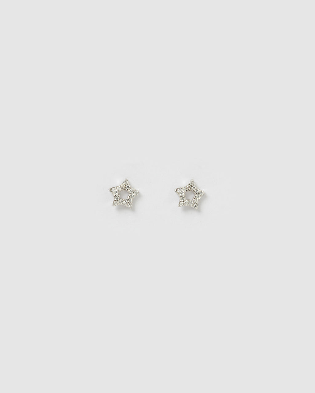 Izoa Roro Star Earrings Silver