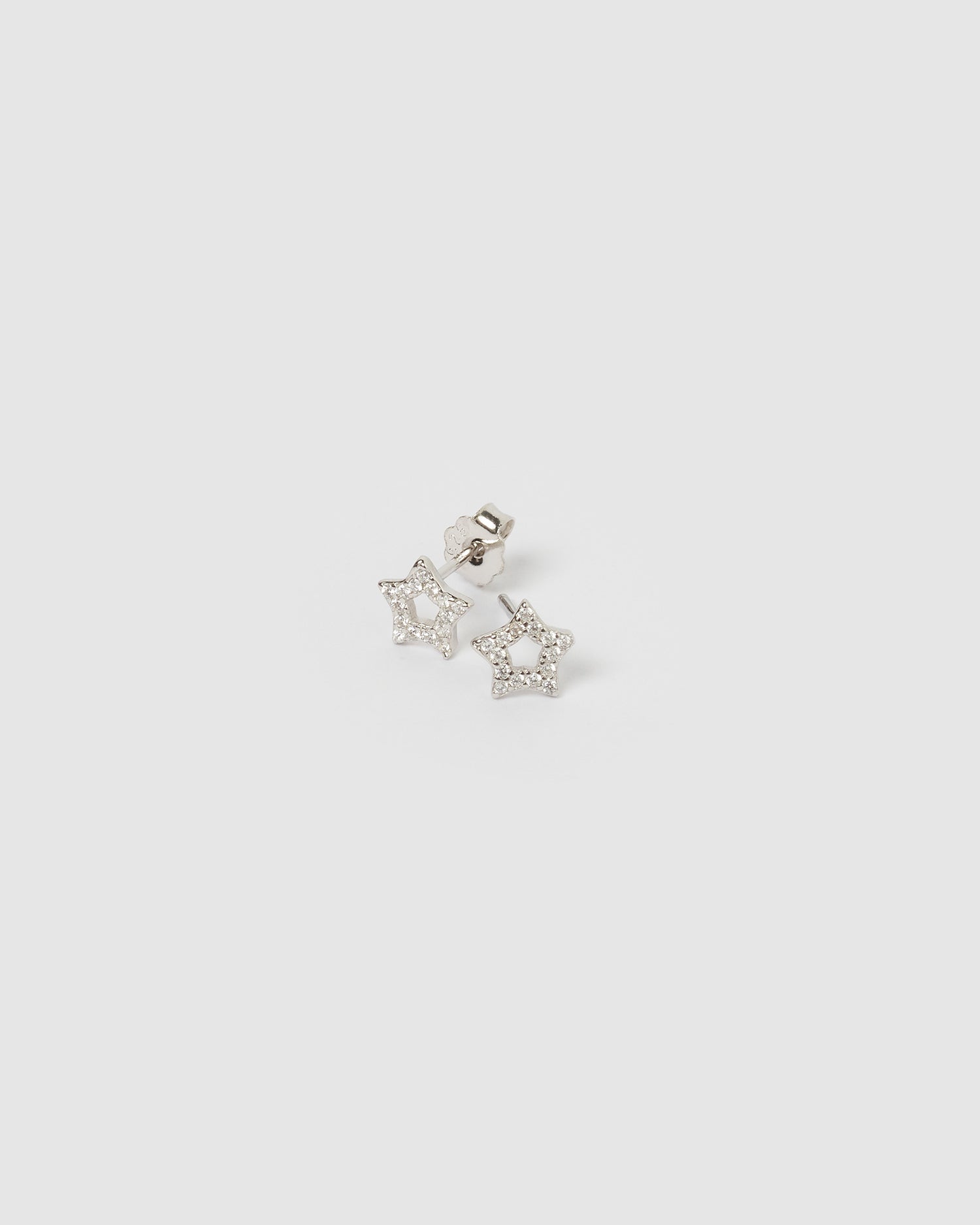Izoa Roro Star Earrings Silver