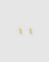 Izoa Little Letter L Stud Earrings Gold