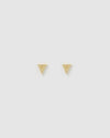 Izoa Little Letter V Stud Earrings Gold