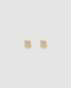 Izoa Little Letter M Stud Earrings Gold