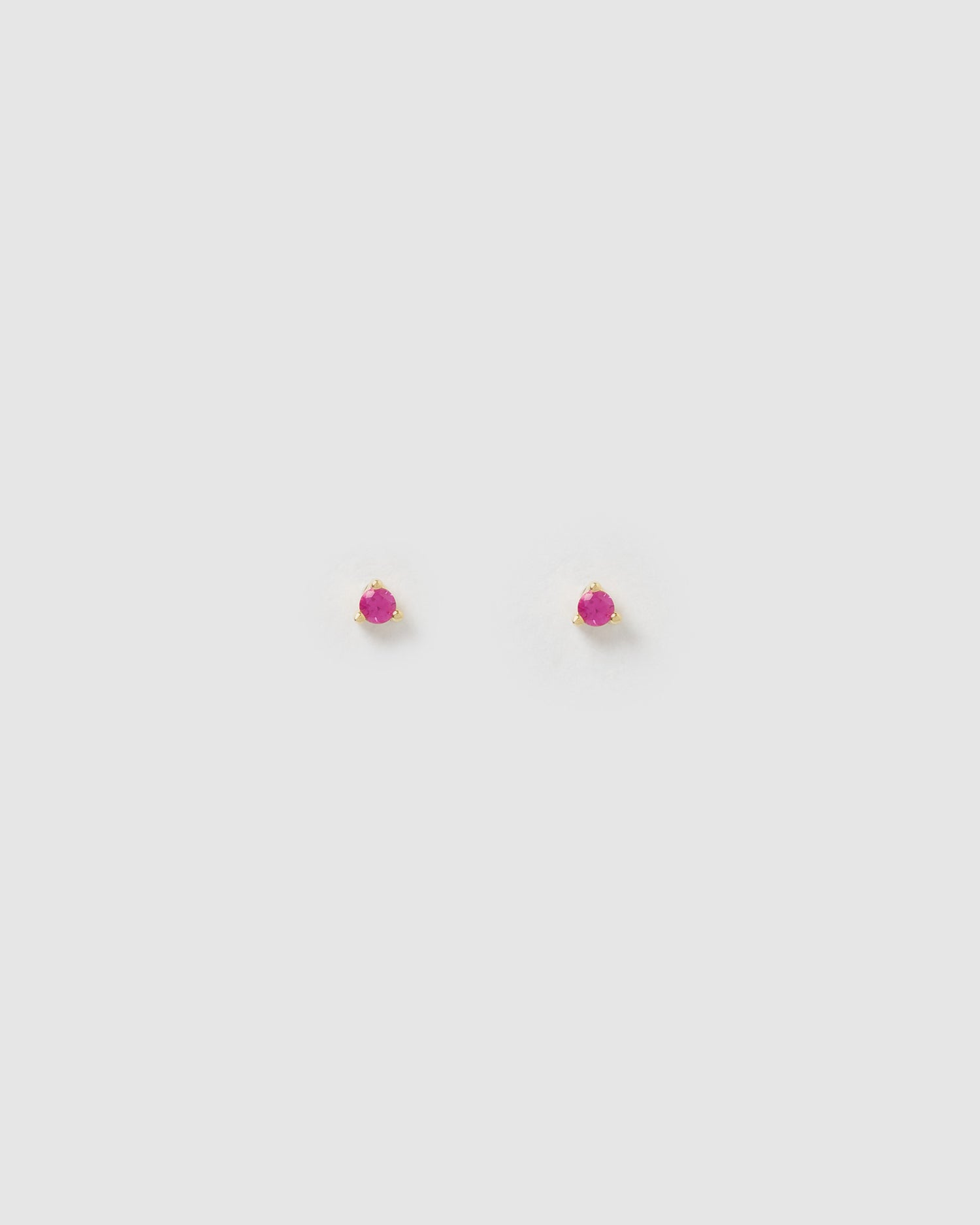 Izoa Dee Fuchsia Cubic Zirconia Small Stud Earrings