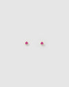 Izoa Dee Fuchsia Cubic Zirconia Small Stud Earrings