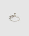 Izoa LOVE Crystal Ring Silver