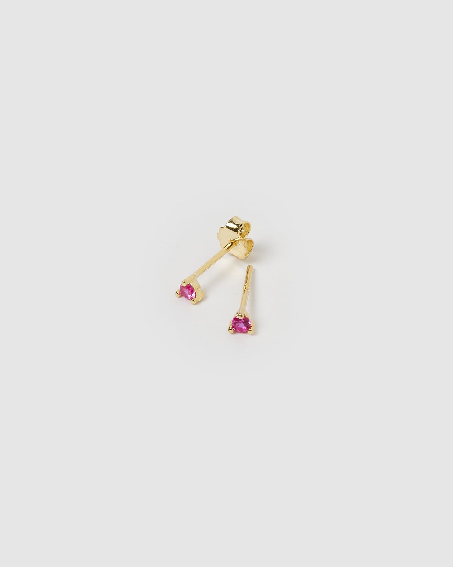 Izoa Dee Fuchsia Cubic Zirconia Small Stud Earrings
