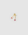 Izoa Dee Fuchsia Cubic Zirconia Small Stud Earrings