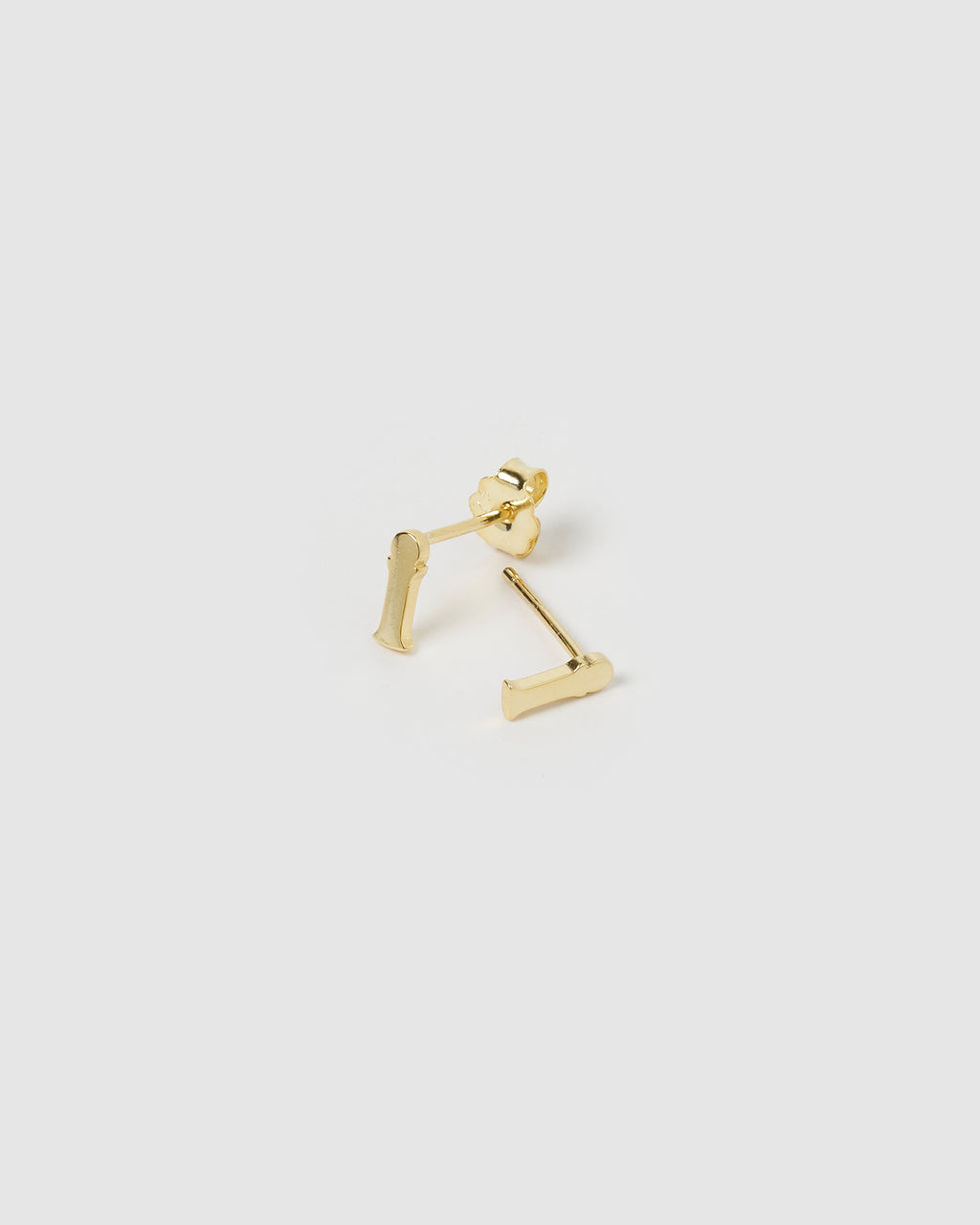 Izoa Little Letter I Stud Earrings Gold