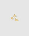 Izoa Little Letter S Stud Earrings Gold