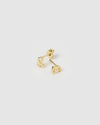 Izoa Little Letter G Stud Earrings Gold