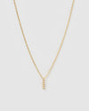 Izoa Pearl Letter I Necklace Gold