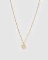 Izoa Pearl Letter O Necklace Gold