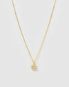 Izoa Pearl Letter Q Necklace Gold