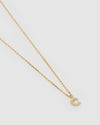Izoa Pearl Letter C Necklace Gold