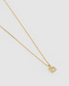 Izoa Pearl Letter D Necklace Gold