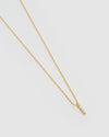 Izoa Pearl Letter I Necklace Gold