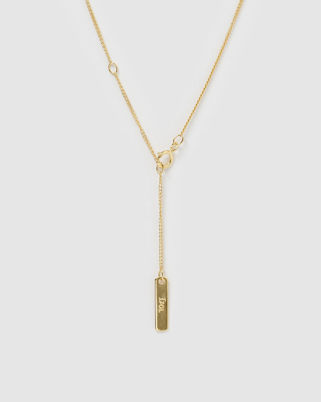 Izoa Alphabet Letter G Necklace Gold