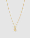 Izoa Alphabet Letter G Necklace Gold