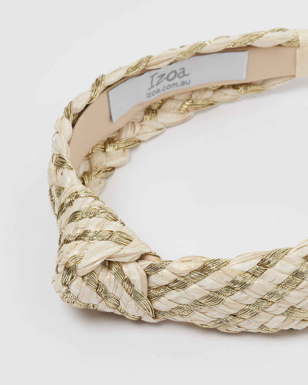 Izoa Erin Headband Beige Gold