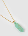 Miz Casa & Co Jen Stone Perfume Bottle Necklace Gold Turquoise Marble