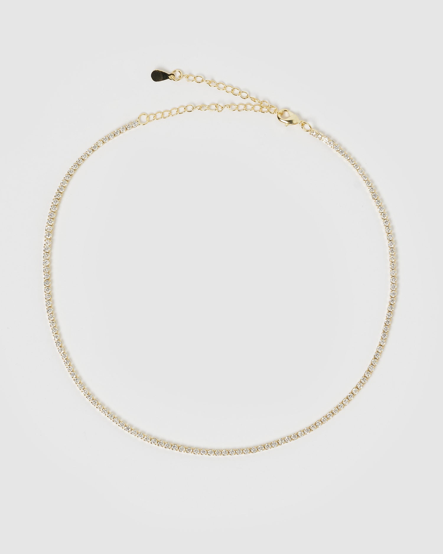 Izoa Renee Tennis Choker Gold Clear