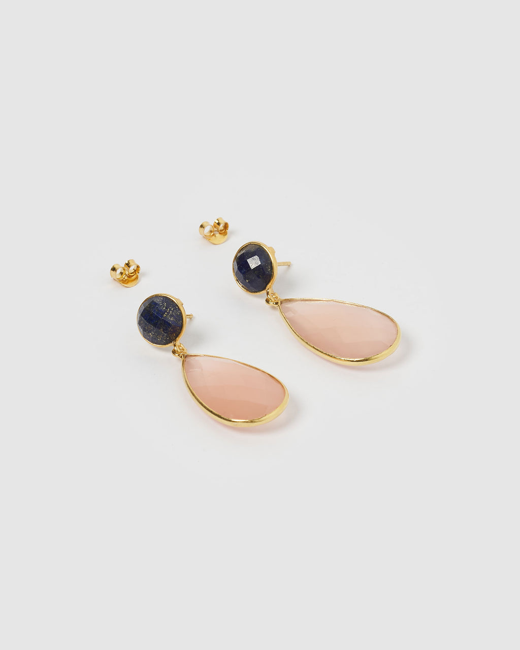 Izoa Patience Earrings Pink Blue